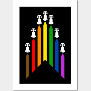 F1 Pride Striped Design Posters and Art